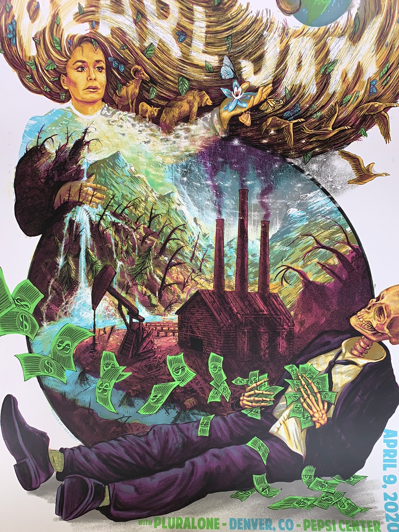 Colorado Pearl Jam - 2020 Zeb Love Poster Denver, CO Pepsi Center 3 Colorado Pearl Jam - 2020 Zeb Love Poster Denver, CO Pepsi Center