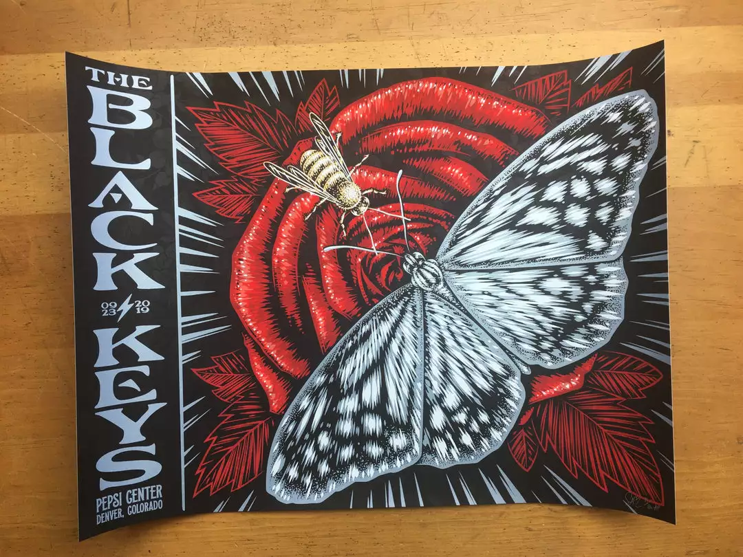 Black Keys - 2019 Todd Slater Poster Denver, CO Pepsi Center Colorado 5 Black Keys - 2019 Todd Slater Poster Denver, CO Pepsi Center Colorado