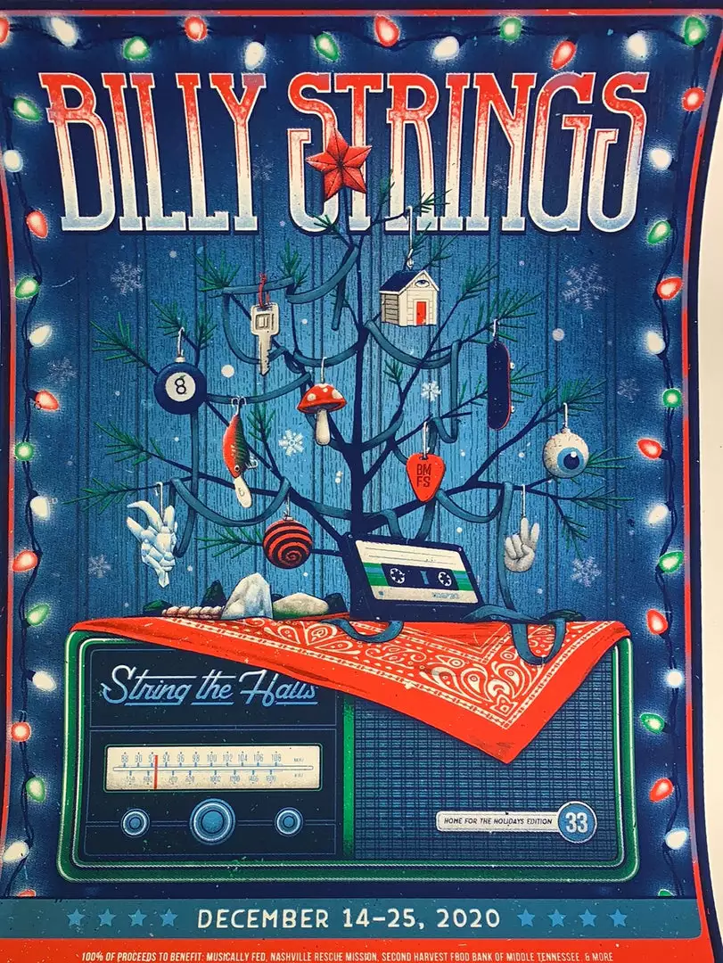 Half Hazzard Press Billy Strings - 2020 Half Hazard Poster String The Halls Gig Posters 3 Half Hazzard Press Billy Strings - 2020 Half Hazard Poster String The Halls Gig Posters