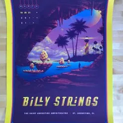 Half Hazzard Press Gig Posters Billy Strings - 2021 Half Hazard Poster St Augustine, FL AP