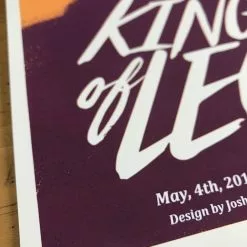 Kings Of Leon - 2017 Joshua Budich Poster Dallas, TX Starpress Pavilion Gig Posters