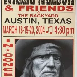Willie Nelson - 2004 Franks Brothers 3/18-20 Poster Austin, TX Gig Posters