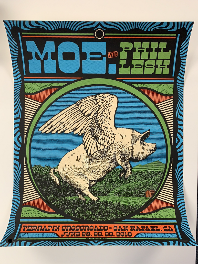 Moe. Phil Lesh & Friends - 2018 Subject Matter Studio Poster San Rafael, CA 4 Moe. Phil Lesh & Friends - 2018 Subject Matter Studio Poster San Rafael, CA