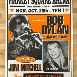 Gig Posters Bob Dylan - 1998 Geoff Gans Poster Indianapolis, IN Joni Mitchell