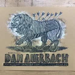 Dan Auerbach - 2009 Dan Grzeca Poster Schubas Chicago The Black Keys