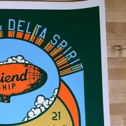 Gig Posters Deer Tick & Delta Spirit - 2021 Matt Cliff Poster Friend Ship Tour Print 11 Gig Posters Deer Tick & Delta Spirit - 2021 Matt Cliff Poster Friend Ship Tour Print