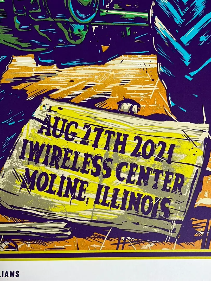 Pearl Jam - 2021 Ian Williams Poster Moline, IL Streaming Event Gig Posters 8 Pearl Jam - 2021 Ian Williams Poster Moline, IL Streaming Event Gig Posters