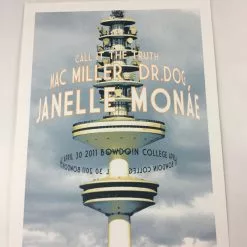 Janelle Monae - 2011 Dan MacAdam Crosshair Poster Brunswick, ME Bowdoin College
