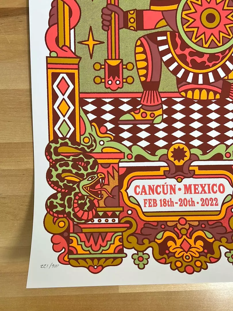 Dave Matthews Band - 2022 Bene Rohlmann Poster Cancun N3 8 Dave Matthews Band - 2022 Bene Rohlmann Poster Cancun N3