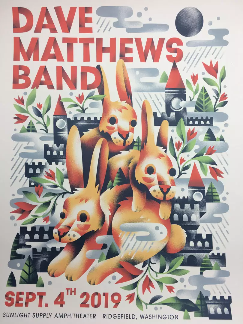 Gig Posters Dave Matthews Band - 2019 Aren Vandenburgh Poster Ridgefield, WA Sunlight Supply 3 Gig Posters Dave Matthews Band - 2019 Aren Vandenburgh Poster Ridgefield, WA Sunlight Supply