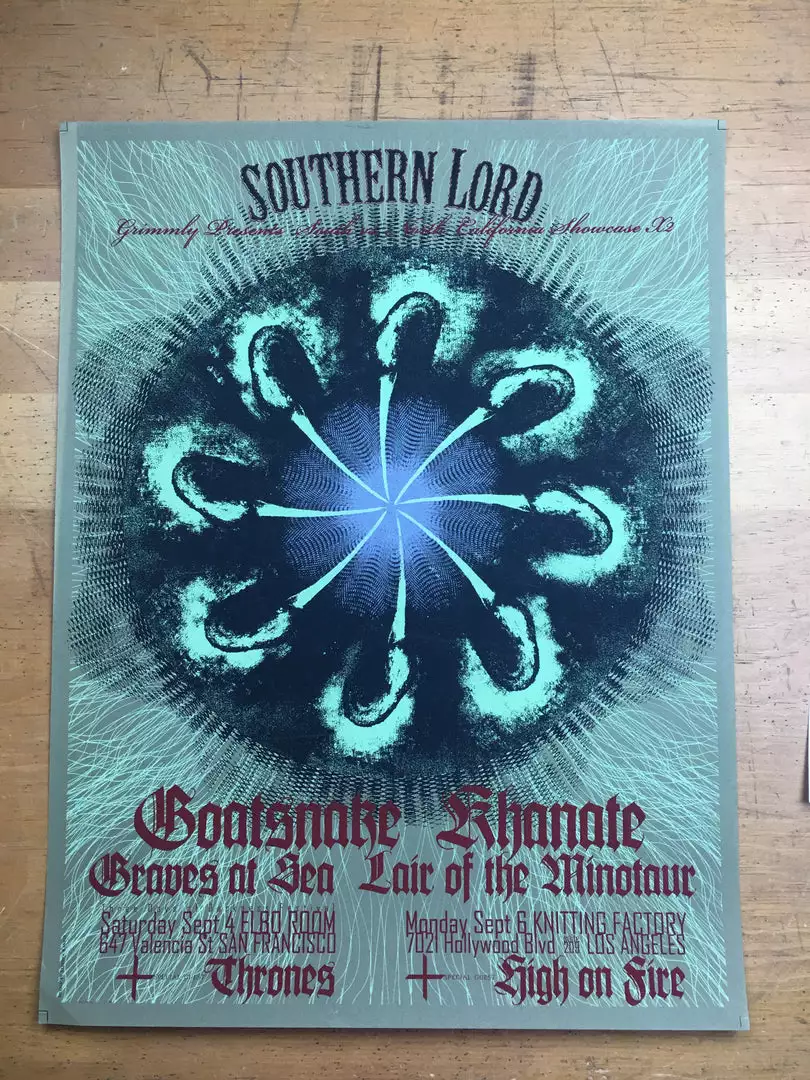 Goatsnake - 2005 Stephen Kasner Poster Hollywood, CA Knitting Factory Gig Posters 4 Goatsnake - 2005 Stephen Kasner Poster Hollywood, CA Knitting Factory Gig Posters