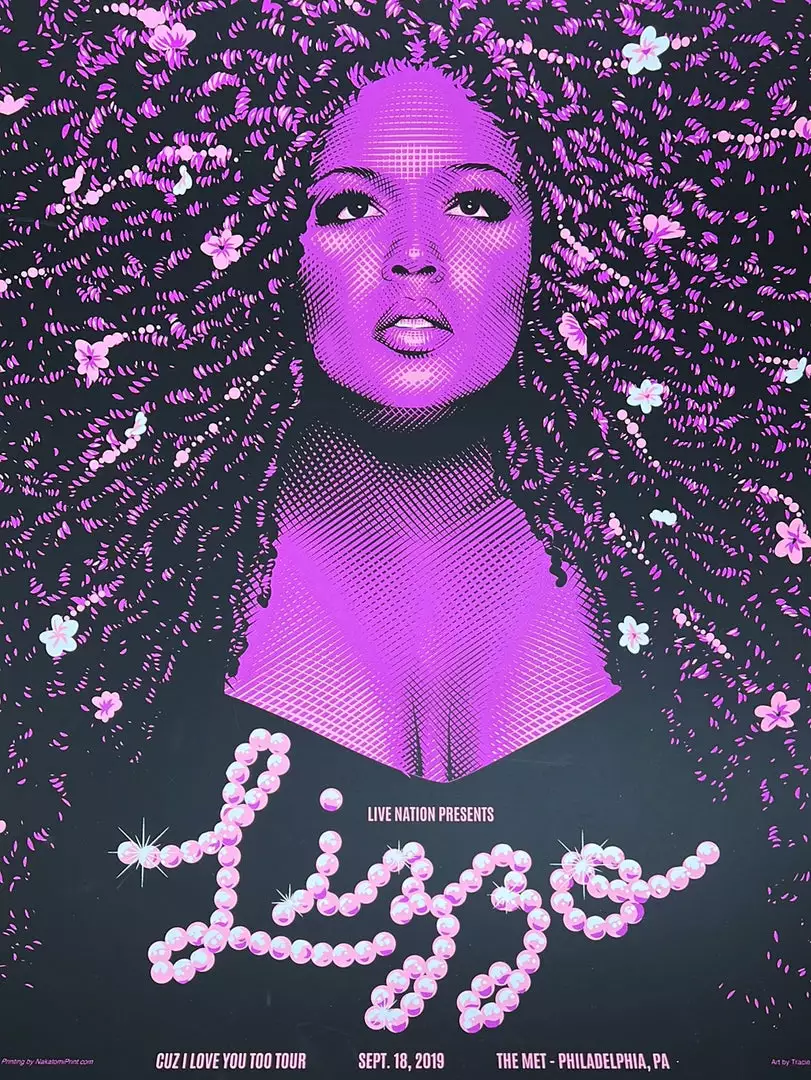Lizzo - 2019 Tracie Ching Poster Philadelphia, PA The Met 3 Lizzo - 2019 Tracie Ching Poster Philadelphia, PA The Met