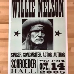 Willie Nelson - 2005 Hatch Show Print 10/14 Poster Collad, TX Gig Posters