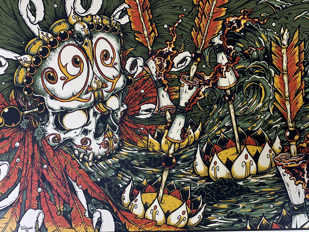 Art Prints Thai Skull - 2009/2010 Jeral Tidwell Poster Art Print 1st Edition 3 Art Prints Thai Skull - 2009/2010 Jeral Tidwell Poster Art Print 1st Edition