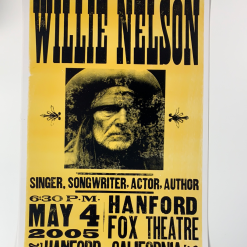 Willie Nelson - 2005 Hatch Show Print 5/4 Poster Hanford, CA Fox Theatre Gig Posters