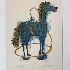 Tiny Cowboy - 2009 Dan Grzeca Poster Art Print BLUE 21/200 Art Prints