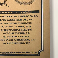 Gig Posters Yonder Mountain String Band - 2009 Jaime Cervantes Poster Spring Tour