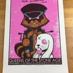 Queens Of The Stone Age - 2013 Jermaine Rogers Poster Detroit Fillmore