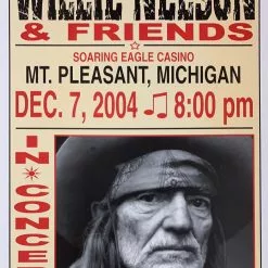 Willie Nelson - 2004 Franks Brothers 12/7 Poster Mt. Pleasant, MI
