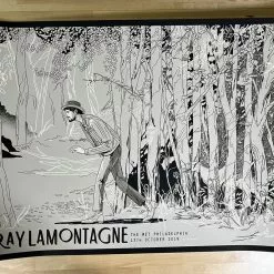 Gig Posters Ray Lamontagne - 2019 Yin Shian Ng Poster Philadelphia, PA
