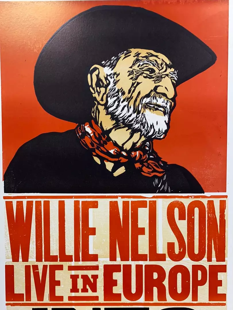Willie Nelson - 2010 Hatch Show Print 6/4 Poster Killarney, Ireland Gig Posters 3 Willie Nelson - 2010 Hatch Show Print 6/4 Poster Killarney, Ireland Gig Posters