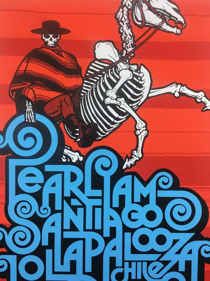 Ames Brothers Pearl Jam - 2013 Ames Bros Poster Santiago, Chile Lollapalooza S/N Gig Posters 4 Ames Brothers Pearl Jam - 2013 Ames Bros Poster Santiago, Chile Lollapalooza S/N Gig Posters