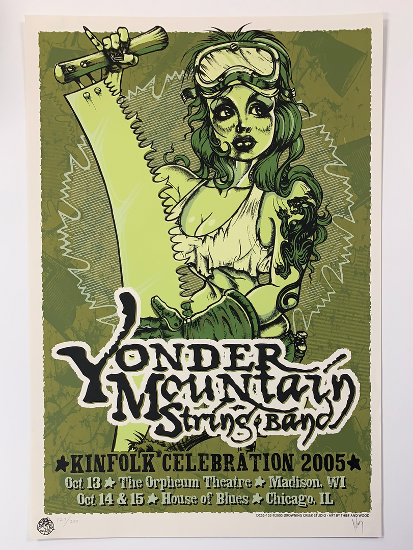 Yonder Mountain String Band - 2005 Jeff Wood Poster Chicago, IL 4 Yonder Mountain String Band - 2005 Jeff Wood Poster Chicago, IL