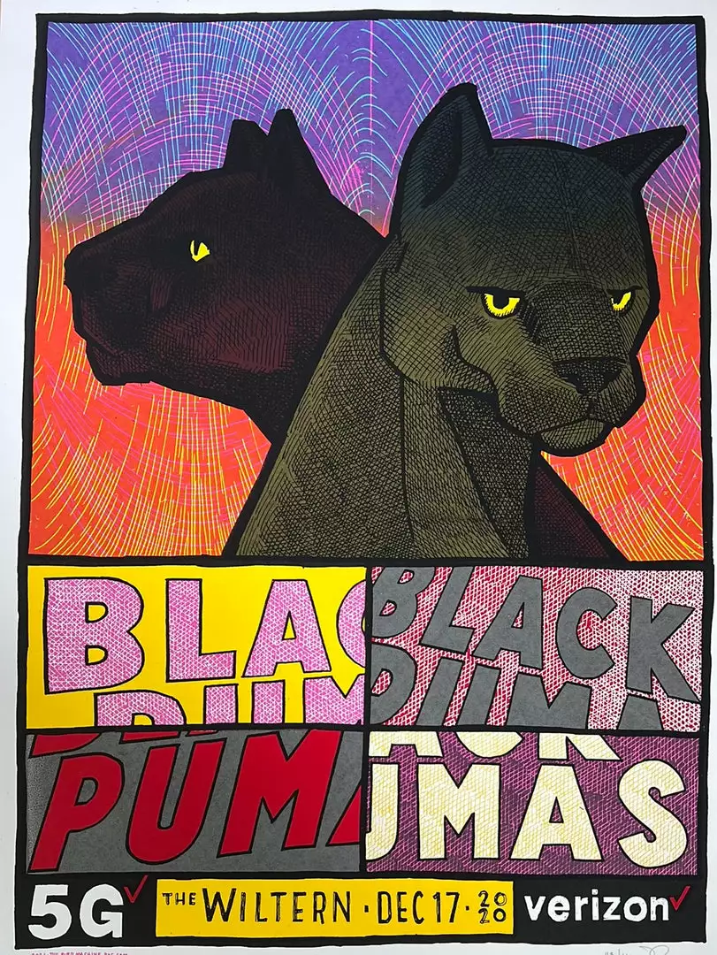 Black Pumas - 2020 Jay Ryan Poster The Wiltern Los Angeles, CA 3 Black Pumas - 2020 Jay Ryan Poster The Wiltern Los Angeles, CA