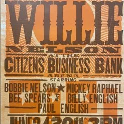 Willie Nelson - 2011 Hatch Show Print 6/24 Poster Ontario, California