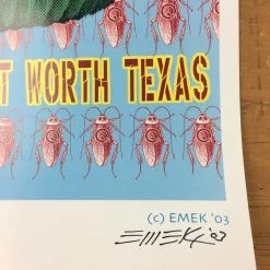 Queens Of The Stone Age - 2003 EMEK Poster Fort Worth, TX Ridglea Theatre