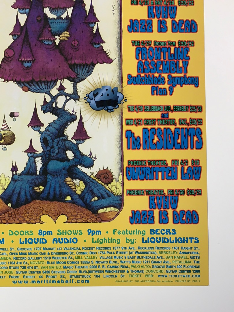 The Artworks MHP 62 April - 1999 Poster Maritime Hall San Fran 1st Gig Posters 7 The Artworks MHP 62 April - 1999 Poster Maritime Hall San Fran 1st Gig Posters