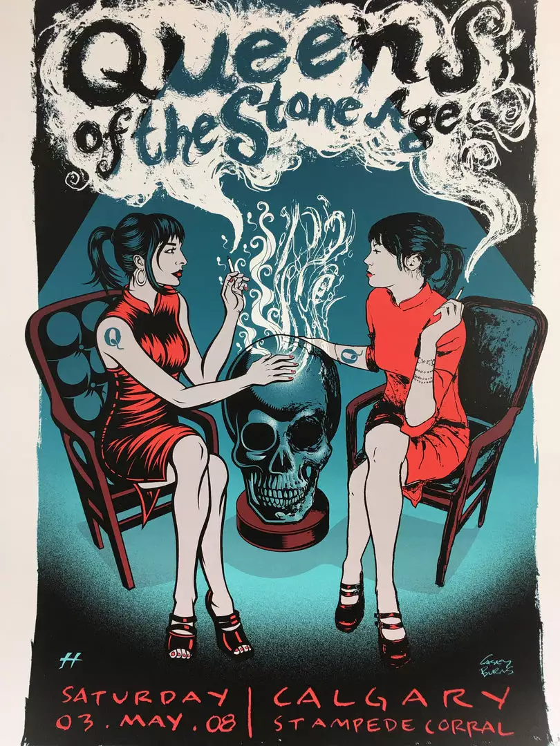 Queens Of The Stone Age - 2008 Justin Hampton Poster Calgary, CAN Calgary Stampe 3 Queens Of The Stone Age - 2008 Justin Hampton Poster Calgary, CAN Calgary Stampe
