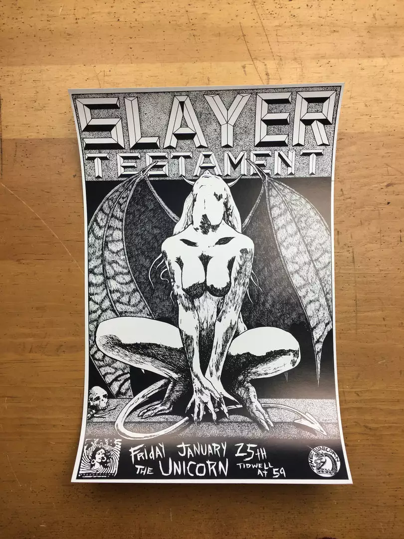 Slayer - 1991 Frank Kozik Poster Houston, TX The Unicorn 5 Slayer - 1991 Frank Kozik Poster Houston, TX The Unicorn