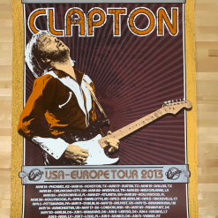 Eric Clapton - 2013 Ron Donovan Firehouse Poster VARIANT European Tour