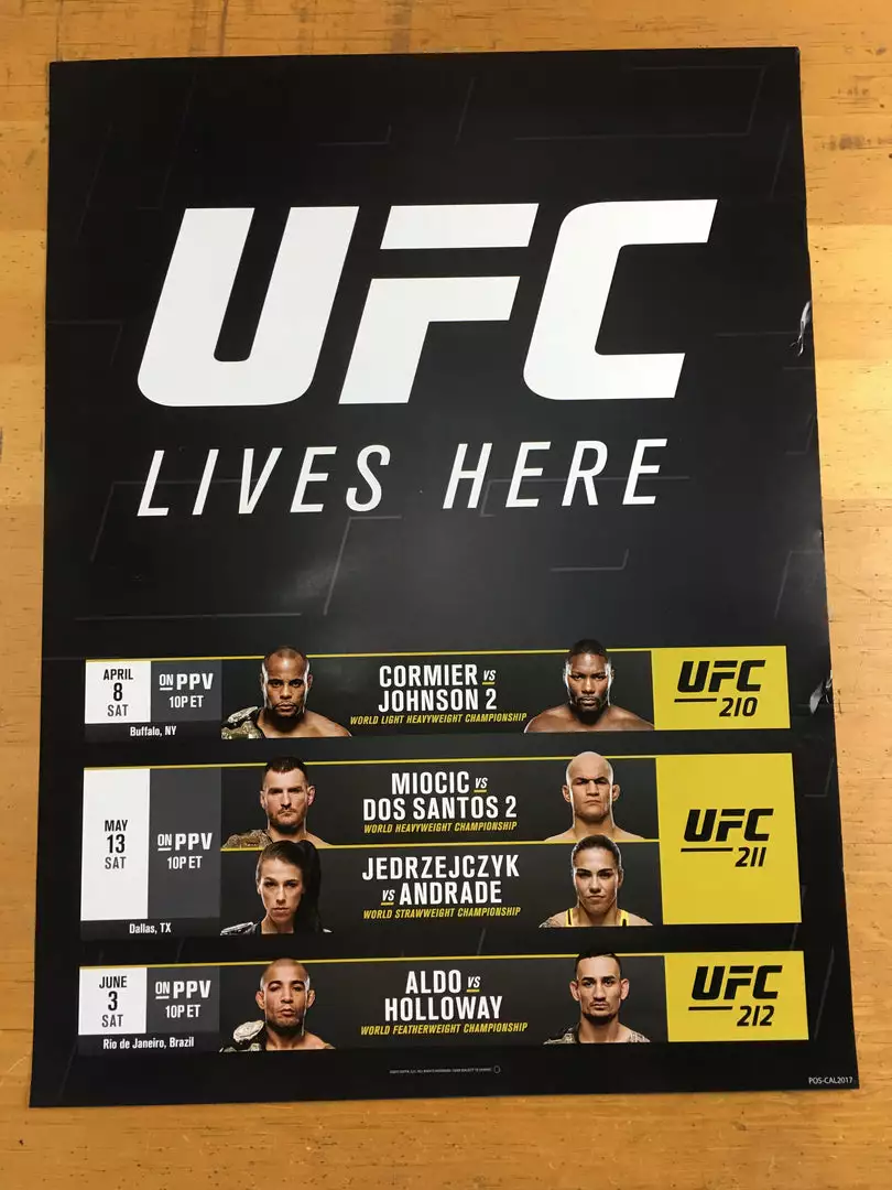 Sold Out Posters UFC Lives Here Poster 210, 211, 212 5 Sold Out Posters UFC Lives Here Poster 210, 211, 212