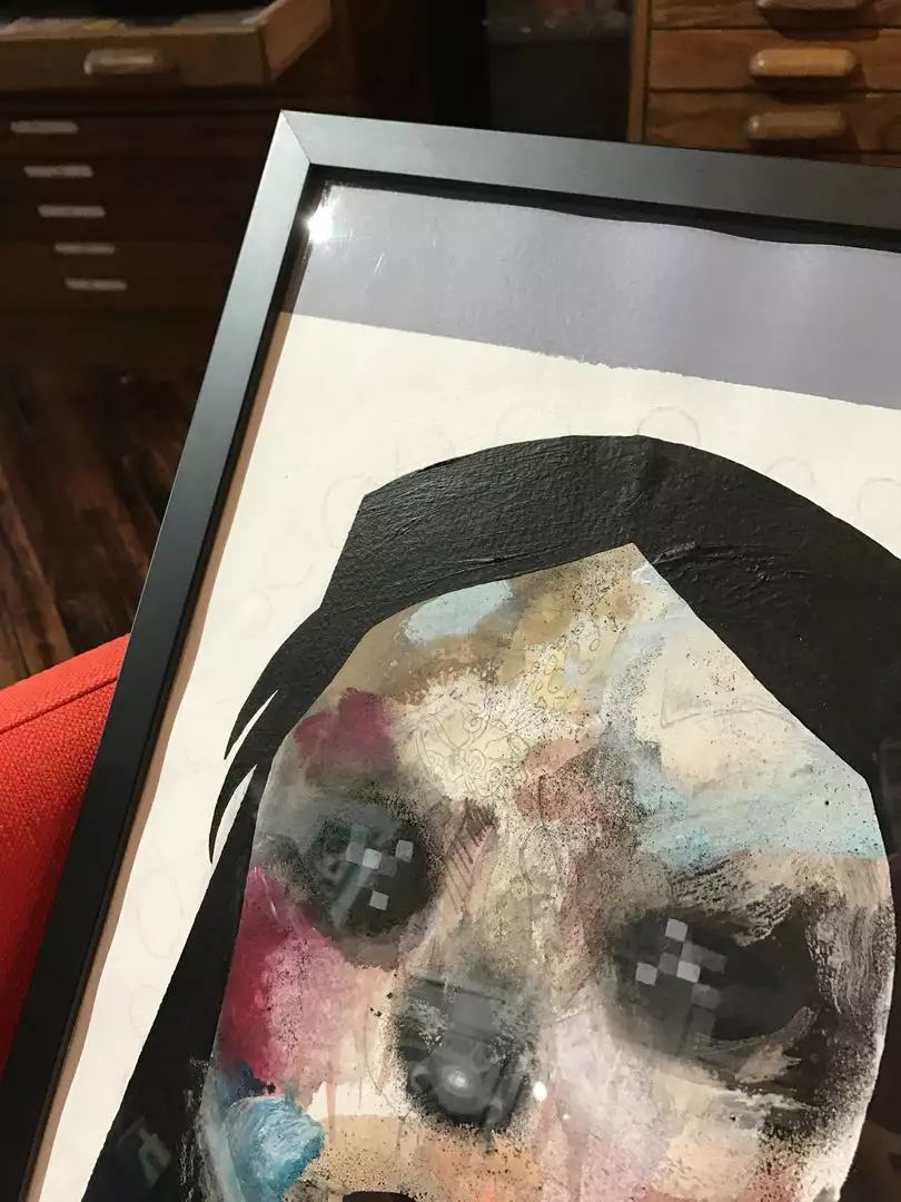 Untitled 15 - 2016 Collin Van Der Sluijs Original Painting FRAMED Signed 7 Untitled 15 - 2016 Collin Van Der Sluijs Original Painting FRAMED Signed