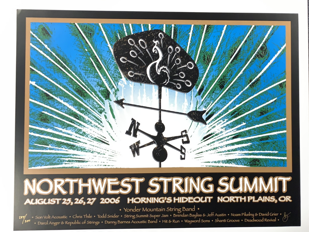 Northwest String Summit - 2006 Brian Langeliers Poster Plains, OR Horning's Hideout Gig Posters 4 Northwest String Summit - 2006 Brian Langeliers Poster Plains, OR Horning's Hideout Gig Posters
