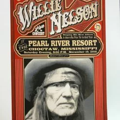 Gig Posters Willie Nelson - 2016 Mattole River Studios Poster Choctaw, MS