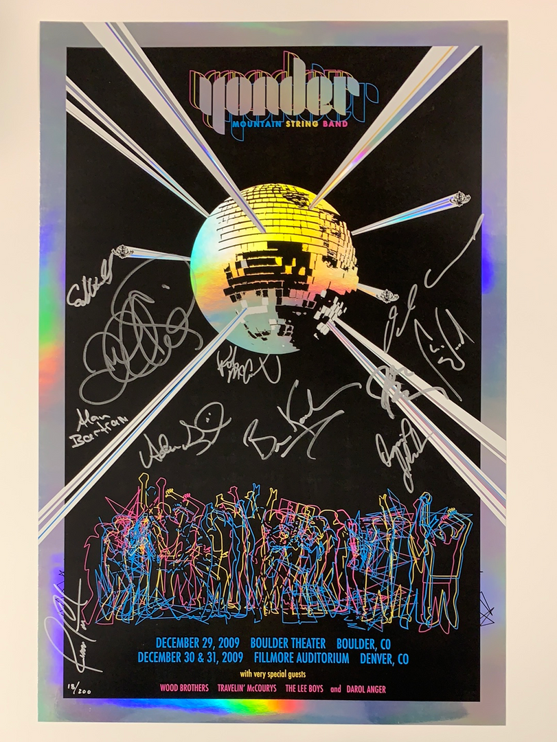 Colorado Yonder Mountain String Band - 2009 Art-i-fact Poster, CO FOIL Fillmore 4 Colorado Yonder Mountain String Band - 2009 Art-i-fact Poster, CO FOIL Fillmore