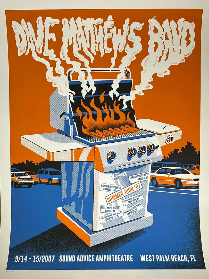 Methane Studios Dave Matthews Band - 2007 Methane Poster West Palm Beach, FL 3 Methane Studios Dave Matthews Band - 2007 Methane Poster West Palm Beach, FL