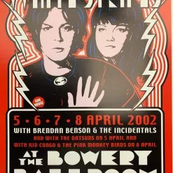 The White Stripes - 2002 Dennis Loren Poster New York Bowery Ballroom Gig Posters