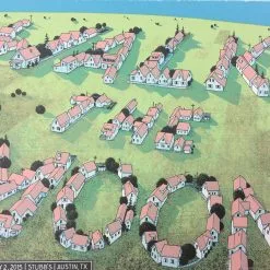 Gig Posters Walk The Moon - 2015 Justin Santora Poster Austin, TX Stubb's BBQ