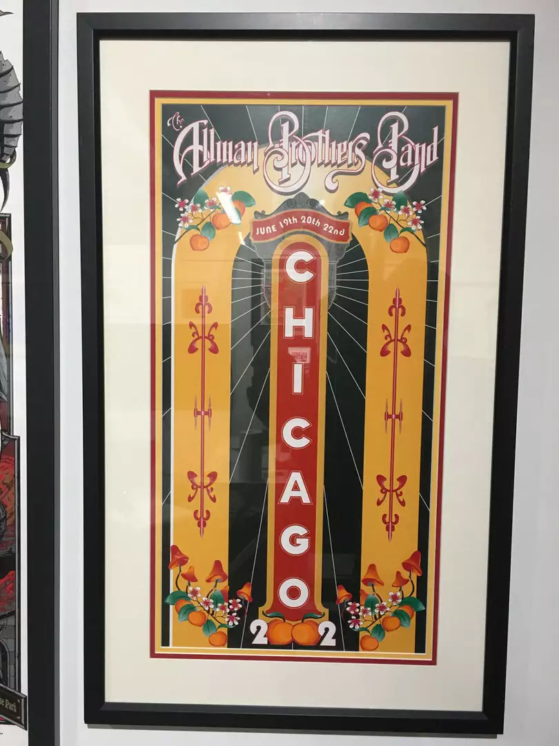 The Allman Brothers Band - 2002 Daniel Bretz Poster Chicago FRAMED 3 The Allman Brothers Band - 2002 Daniel Bretz Poster Chicago FRAMED