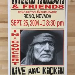 Gig Posters Willie Nelson - 2004 Franks Brothers 9/25 Poster Reno, NV 5 Gig Posters Willie Nelson - 2004 Franks Brothers 9/25 Poster Reno, NV