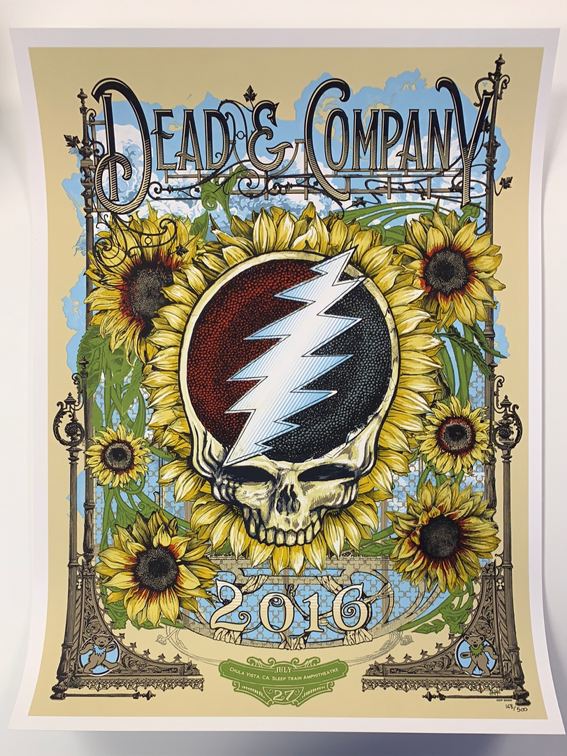 Sold Out Posters Gig Posters Dead & Company - 2016 Poster Chula Vista, CA Summer Tour 4 Sold Out Posters Gig Posters Dead & Company - 2016 Poster Chula Vista, CA Summer Tour