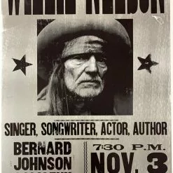 Willie Nelson - 2005 Hatch Show Print 11/3 Poster Huntsville, TX