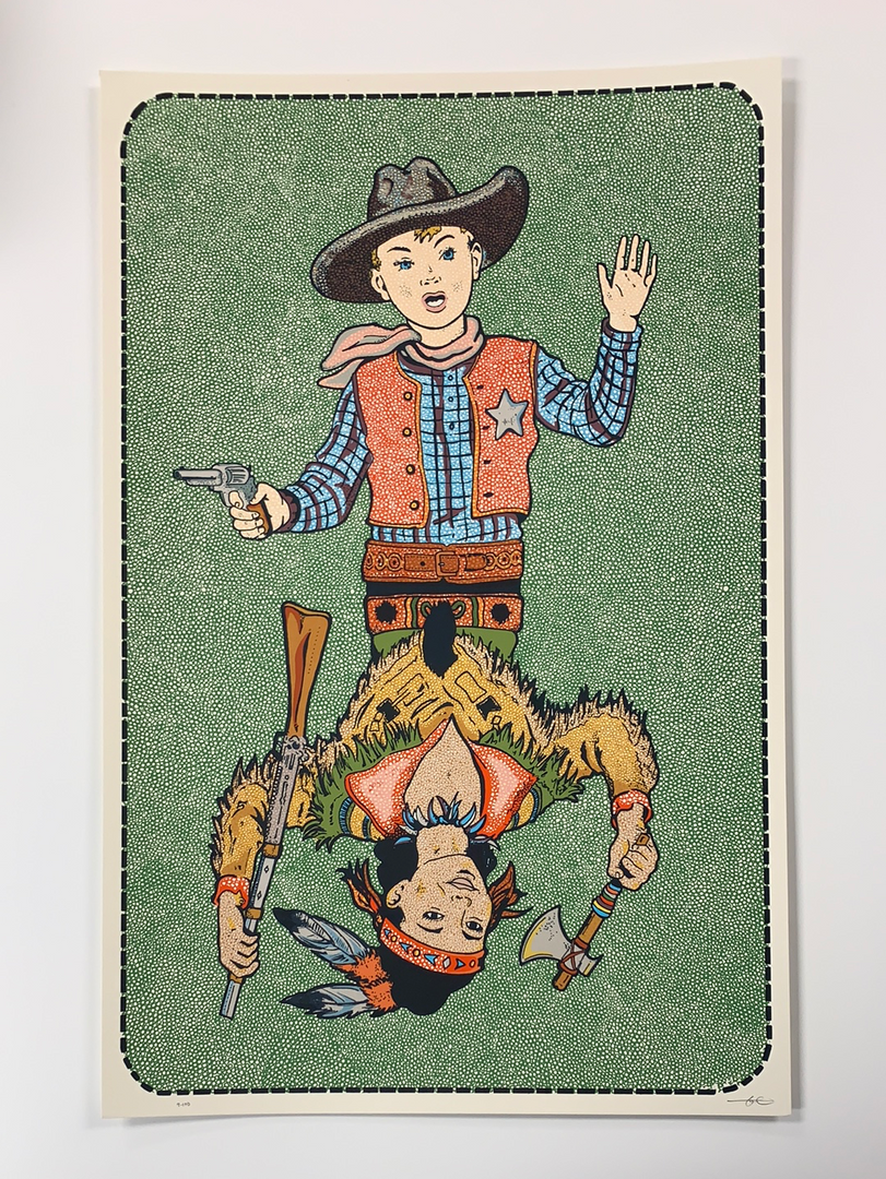 Art Prints Cowboy And Indian - Fugscreens Studios Poster Art Print 4 Art Prints Cowboy And Indian - Fugscreens Studios Poster Art Print