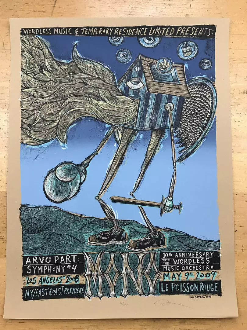 Arvo Part Symphony #4 - 2009 Dan Grzeca Poster Los Angeles Art Prints 4 Arvo Part Symphony #4 - 2009 Dan Grzeca Poster Los Angeles Art Prints