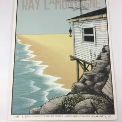 Ray LaMontagne - 2016 Justin Santora Poster Charlotte, NC Metro Credit Amphithea