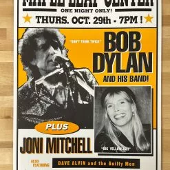 Bob Dylan - 1998 Geoff Gans Poster Wallingford, VT Joni Mitchell Gig Posters